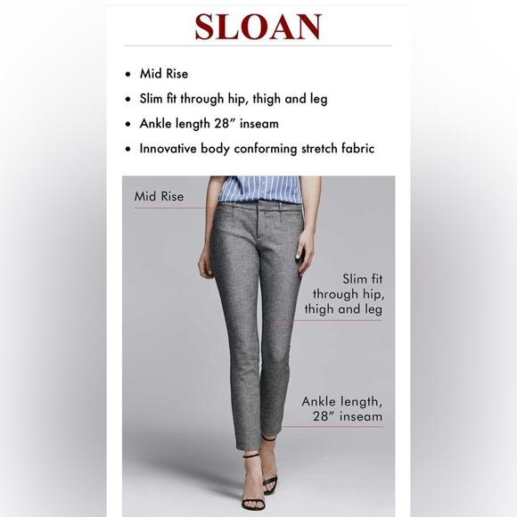 Banana Republic Sloan Machine-Washable Ankle Pants Brown Micro Check Size 8 NWT - Picture 12 of 12